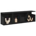 Miniatyrbilde 2 av 10: vidaXL Veggskap 100x20x30 cm svart konstruert tre