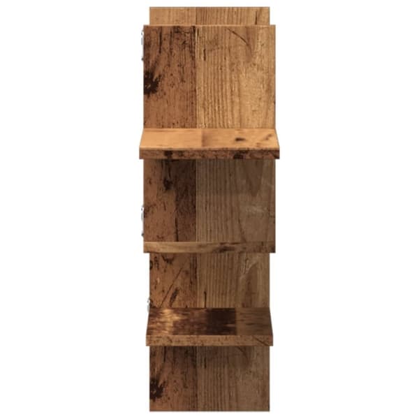vidaXL væghylde 124,5x18x60,5 cm konstrueret træ gammelt træ-look
