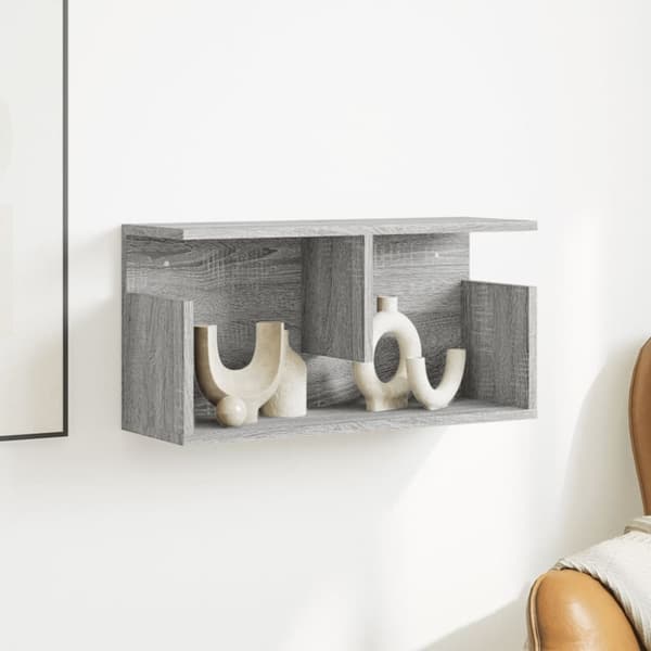 vidaXL Seinäkaappi 60x20x30 cm harmaa Sonoma tekninen puu