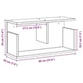 Pikkukuva 10 / 10: vidaXL Seinäkaappi 60x20x30 cm harmaa Sonoma tekninen puu