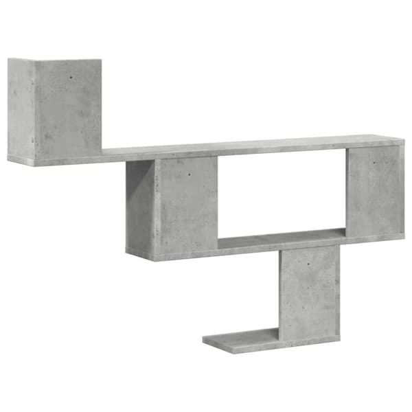 vidaXL Vegghylle betonggrå 100x15x70 cm sponplate