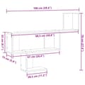 Miniatyrbilde 11 av 11: vidaXL Vegghylle betonggrå 100x15x70 cm sponplate