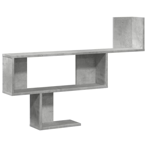 vidaXL Vegghylle betonggrå 100x15x70 cm sponplate