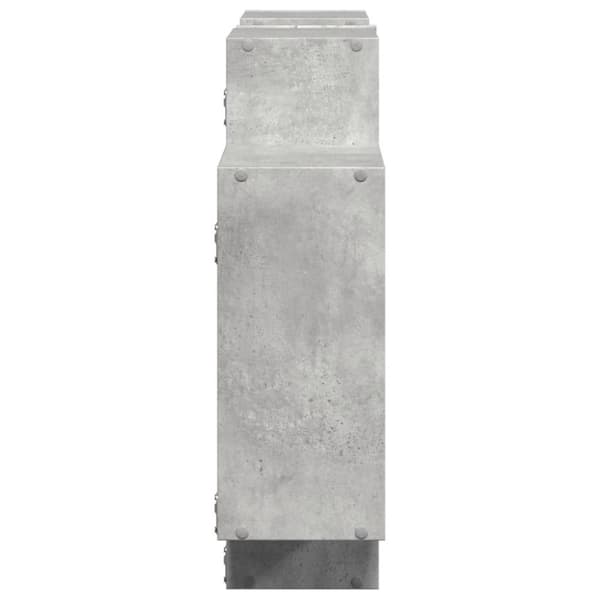vidaXL Vegghylle betonggrå 159x18x65 cm konstruert tre