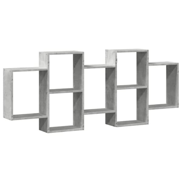 vidaXL Vegghylle betonggrå 159x18x65 cm konstruert tre