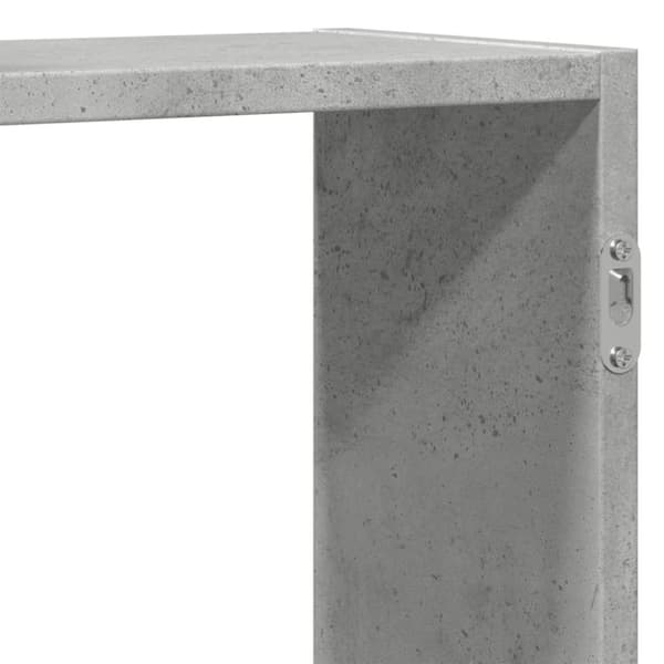 vidaXL Vegghylle betonggrå 159x18x65 cm konstruert tre