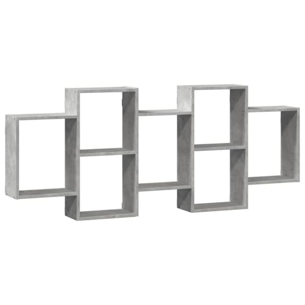 vidaXL Vegghylle betonggrå 159x18x65 cm konstruert tre