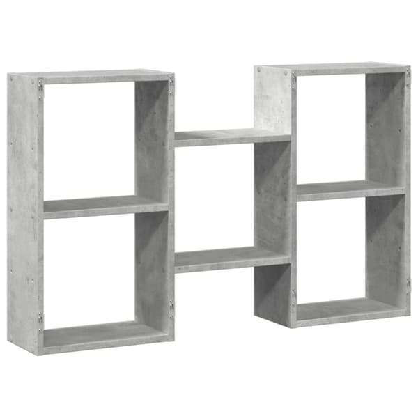 vidaXL Vegghylle betonggrå 96x18x60 cm konstruert tre