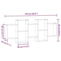 Miniatyrbilde 11 av 11: vidaXL Vegghylle svart 159x18x65 cm konstruert tre