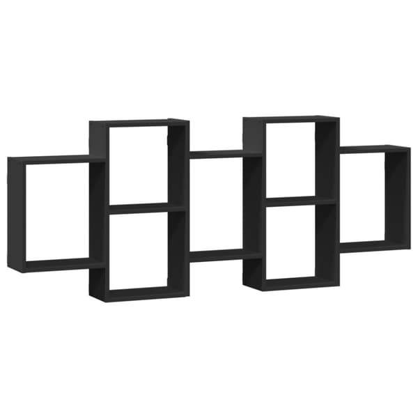 vidaXL Vegghylle svart 159x18x65 cm konstruert tre