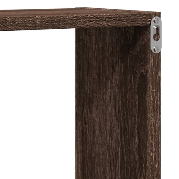 vidaXL væghylde 96x18x60 cm konstrueret træ brun egetræsfarve