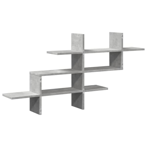 vidaXL væghylde 124,5x18x60,5 cm konstrueret træ betongrå