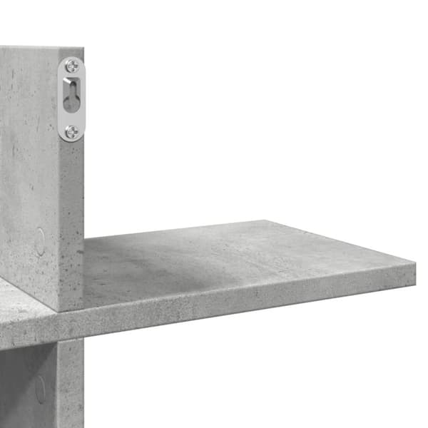 vidaXL væghylde 124,5x18x60,5 cm konstrueret træ betongrå