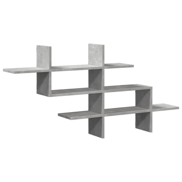 vidaXL væghylde 124,5x18x60,5 cm konstrueret træ betongrå