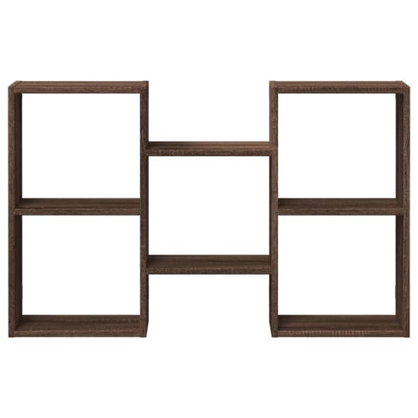 vidaXL Vegghylle brun eik 96x18x60 cm konstruert tre