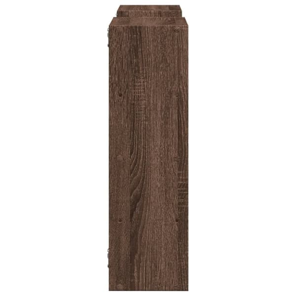 vidaXL Vegghylle brun eik 96x18x60 cm konstruert tre