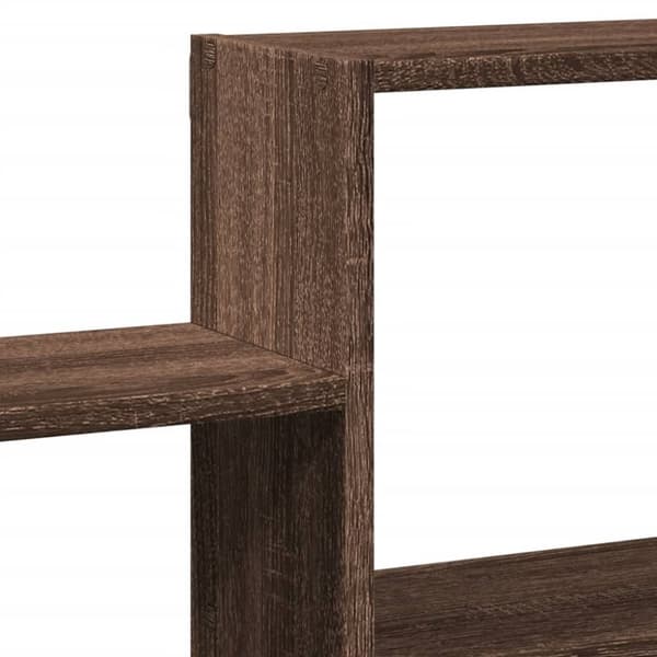 vidaXL Vegghylle brun eik 96x18x60 cm konstruert tre