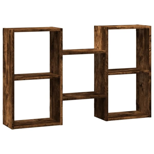 vidaXL Vägghylla rökfärgad ek 96x18x60 cm konstruerat trä