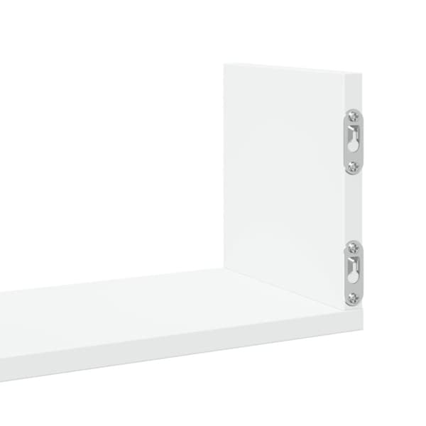 vidaXL Vegghyller 3 stk hvit 80x18x18 cm konstruert tre