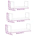 Miniatyrbilde 11 av 11: vidaXL Vegghylle 3 stk hvit konstruert tre