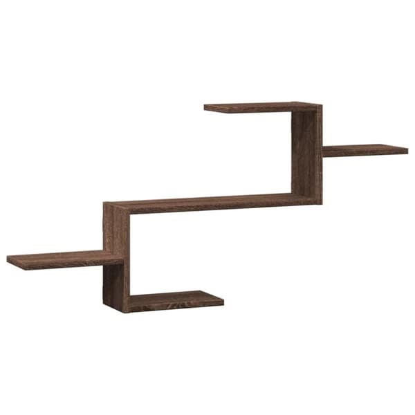 vidaXL Vegghylle brun eik 104x15x49 cm konstruert tre