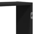 Miniatyrbilde 9 av 11: vidaXL Vegghylle svart 129x18x42 cm konstruert tre