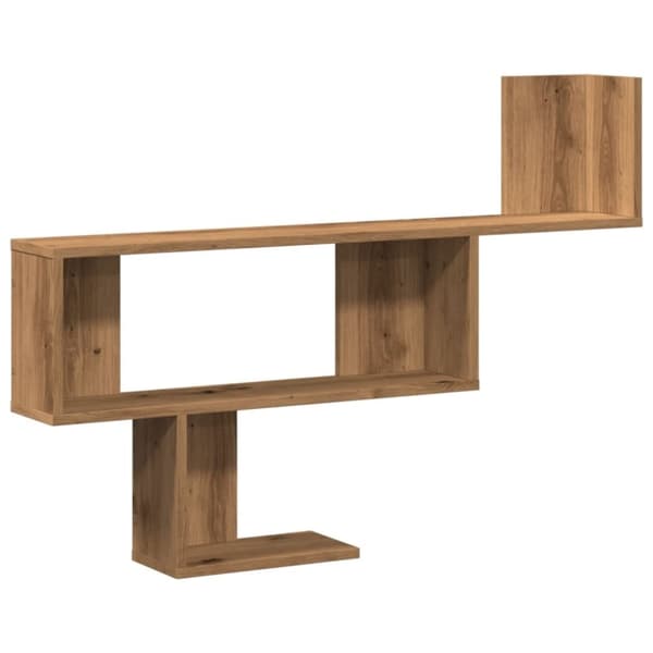 vidaXL Vegghylle artisan eik 100x15x70 cm konstruert tre