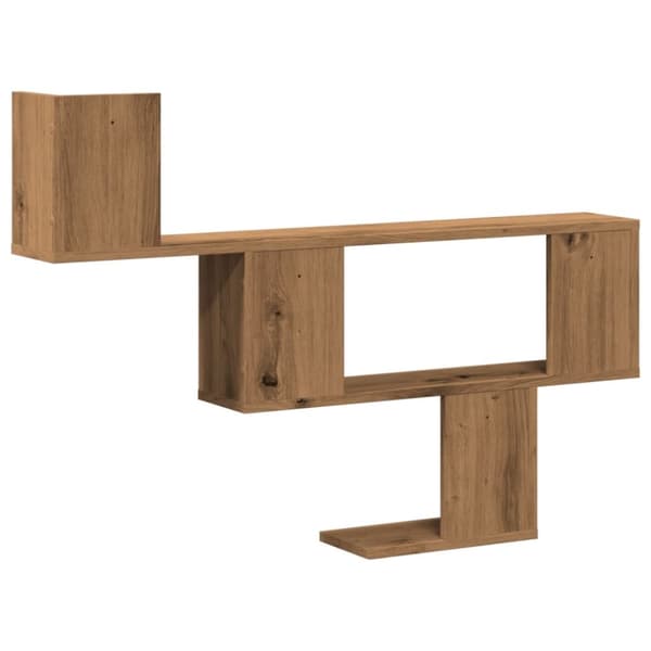 vidaXL Vegghylle artisan eik 100x15x70 cm konstruert tre