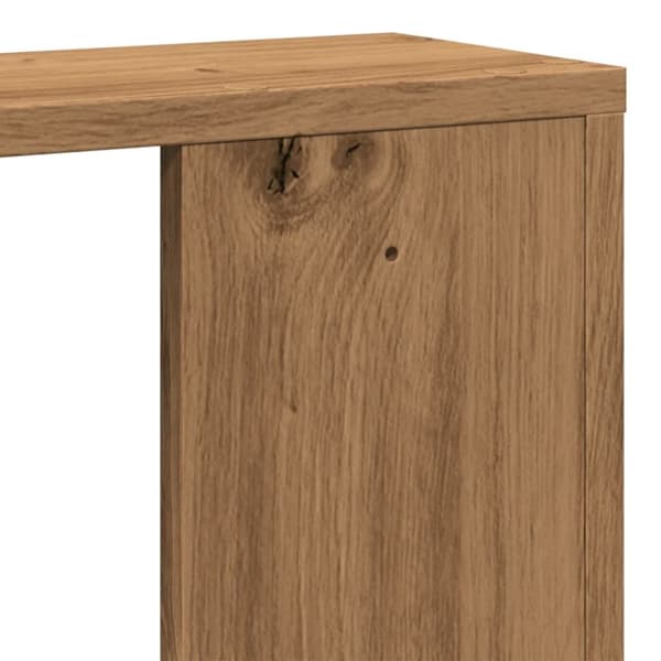 vidaXL Vegghylle artisan eik 100x15x70 cm konstruert tre
