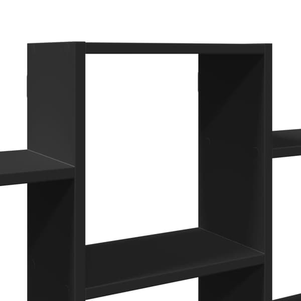 vidaXL Vegghylle svart 159x18x66 cm konstruert tre