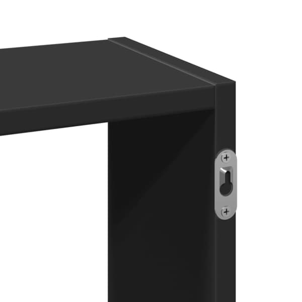 vidaXL Vegghylle svart 159x18x66 cm konstruert tre