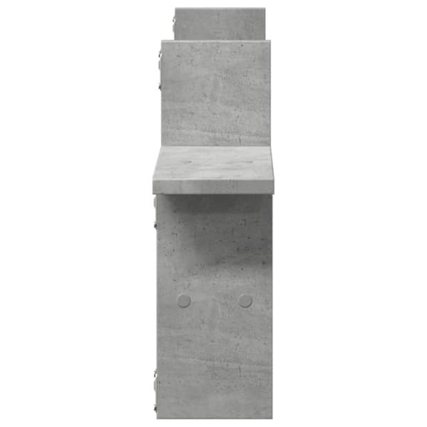 vidaXL væghylder 2 stk. 38x12x38 cm konstrueret træ betongrå
