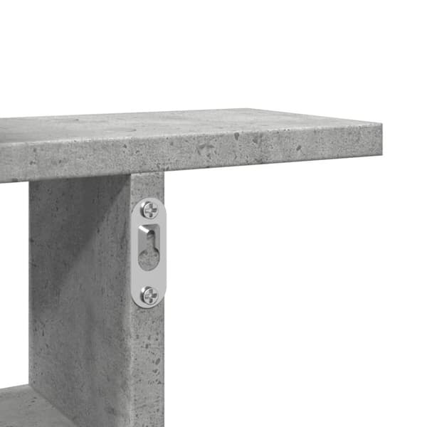 vidaXL væghylder 2 stk. 38x12x38 cm konstrueret træ betongrå