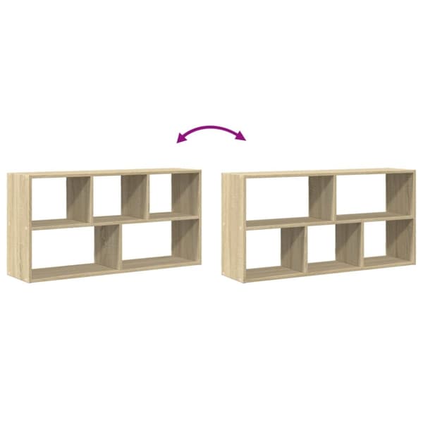 vidaXL Vegghylle sonoma eik 100x25x50 cm konstruert tre