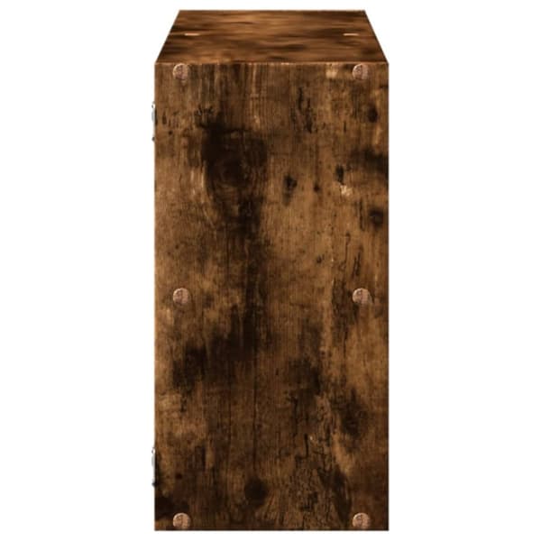 vidaXL Vägghylla rökfärgad ek 100x25x50 cm konstruerat trä