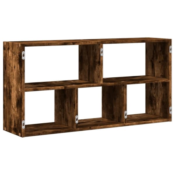 vidaXL Vägghylla rökfärgad ek 100x25x50 cm konstruerat trä