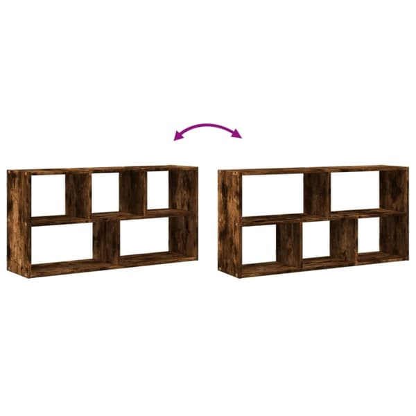 vidaXL Vägghylla rökfärgad ek 100x25x50 cm konstruerat trä
