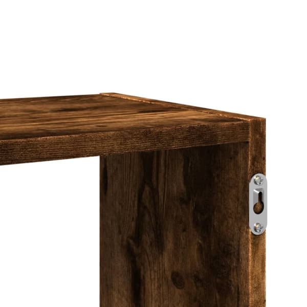 vidaXL Vägghylla rökfärgad ek 100x25x50 cm konstruerat trä
