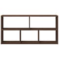 Miniatyrbilde 5 av 11: vidaXL Vegghylle brun eik 100x25x50 cm konstruert tre