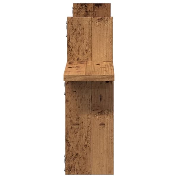 vidaXL Vegghyller 2 stk gammelt tre 38x12x38 cm konstruert tre