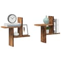 Miniatyrbilde 2 av 11: vidaXL Vegghyller 2 stk gammelt tre 38x12x38 cm konstruert tre