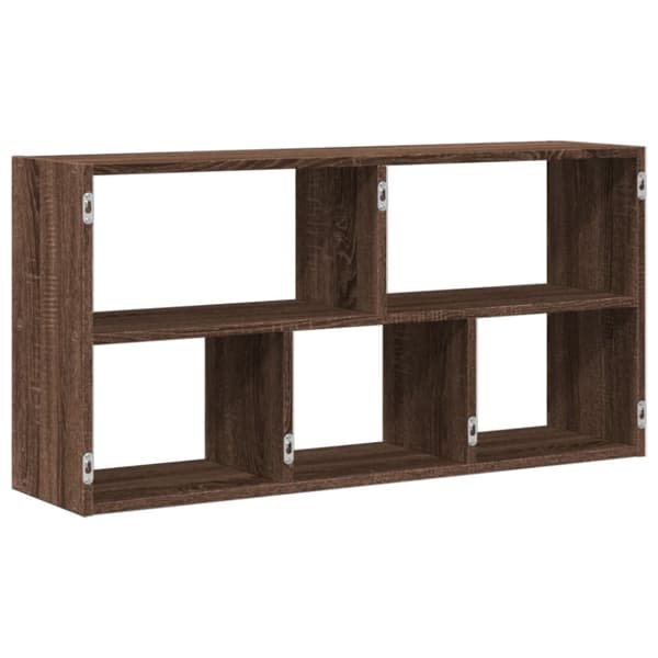 vidaXL væghylde 100x25x50 cm konstrueret træ brun egetræsfarve