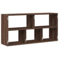Miniatyrbillede 7 af 11: vidaXL væghylde 100x25x50 cm konstrueret træ brun egetræsfarve