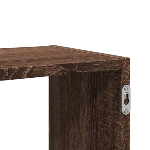 vidaXL væghylde 100x25x50 cm konstrueret træ brun egetræsfarve