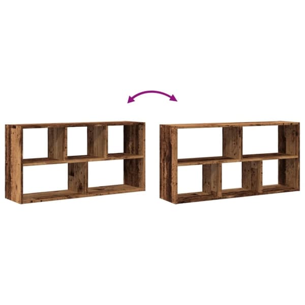 vidaXL Seinähylly vanha puu 100x25x50 cm tekninen puu