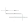 Miniatyrbilde 5 av 11: vidaXL Vegghylle hvit 124,5x18x60,5 cm konstruert tre