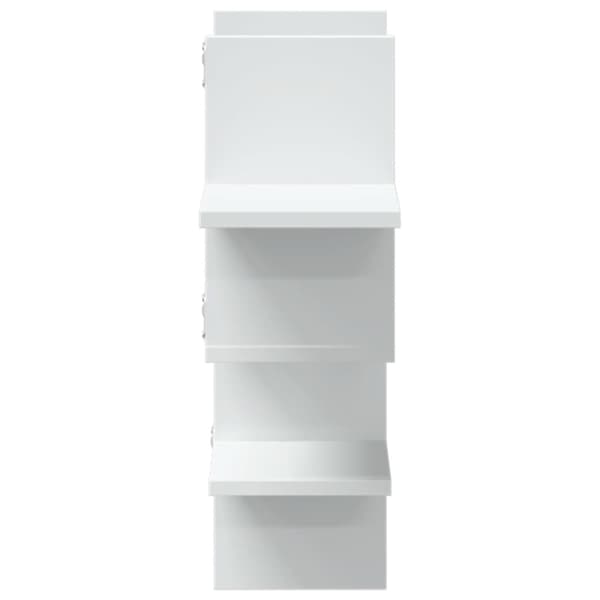 vidaXL Vegghylle hvit 124,5x18x60,5 cm konstruert tre