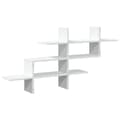 Miniatyrbilde 7 av 11: vidaXL Vegghylle hvit 124,5x18x60,5 cm konstruert tre