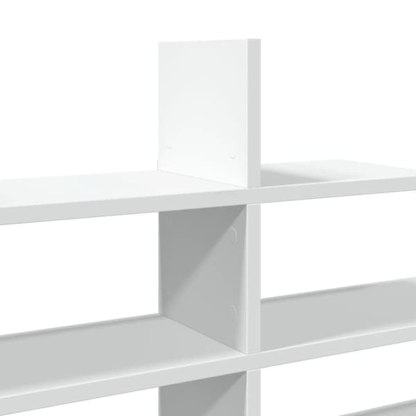 vidaXL Vegghylle hvit 124,5x18x60,5 cm konstruert tre