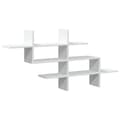 Miniatyrbilde 1 av 11: vidaXL Vegghylle hvit 124,5x18x60,5 cm konstruert tre